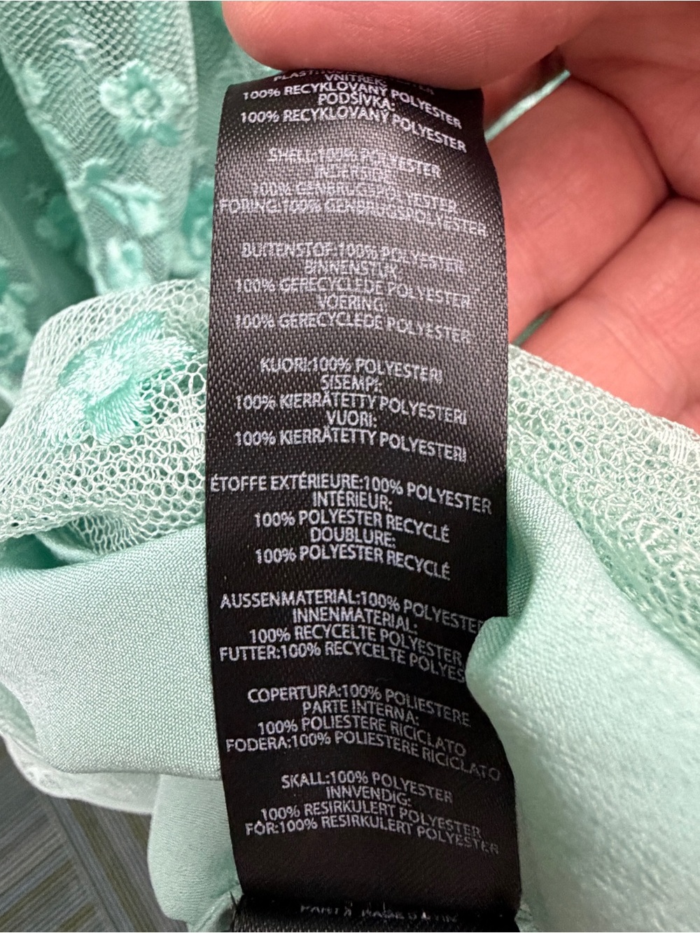 Needle & Thread Mint Green/Aqua Embroidered Lace Maxi Dress - Size 16 NWT - Picture 10 of 11